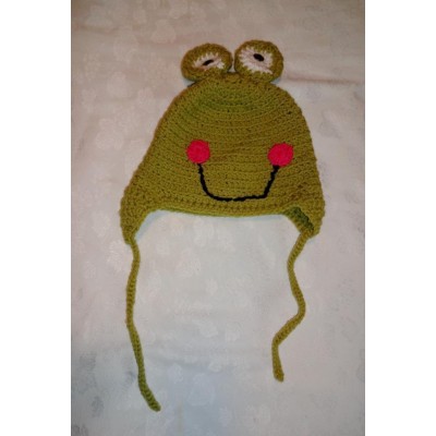 NEW Hand made acrylic froggie hat  child/adult  eb-22162252